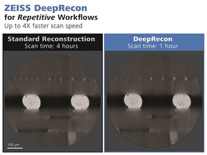 蔡司DeepRecon透過客製化訓練神經網路,為需要重複進行分析的FA與架構分析應用,提供更高的輸出率與成功率。