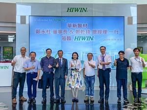 華新醫材集團董事長多位高階主管親到上銀參訪,並洽談口罩自動化合作案