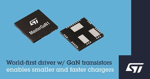 ST全新嵌入矽基半橋驅動晶片和一對氮化鎵(GaN)電晶體的MasterGaN產品平台相較矽充電器和轉接器,尺寸縮小80%,重量減輕70%,且充電速度提升3倍