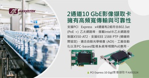 艾訊全新PCI Express 10 GigE影像擷取卡AX92324,結合IEEE 1588 PTP和PoE功能,滿足未來10 GigE相機日益增長的應用需求。