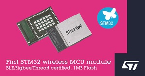 意法半導體推出首款STM32無線微控制器模組,提升物聯網產品開發效率