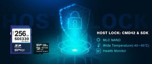 廣穎電Host Lock存儲解決方案的SD與microSD記憶卡SDI330/SDT330可適應-40°C到85°C工業級寬溫與高濕度環境,確保裝置不間斷、即時傳輸、處理並儲存數據及影像。