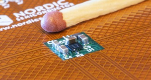 nPM1100 PMIC是Nordic首款电源管理产品,在精巧型WLCSP封装中结合了USB相容Li-ion/Li-Po电池充电器和高效DC/DC降压稳压器,适用于空间受限的应用装置。