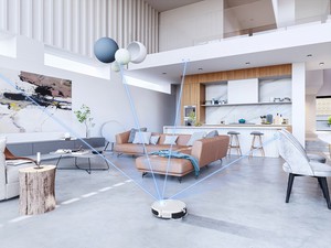 DEEBOT N9+ 扫拖机器人搭载Smart Eye 4.0 视觉导航,超大广角全屋扫描,建立智慧平面户型图,轻松管理各区清洁。