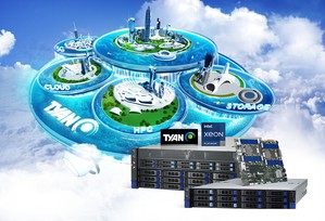 TYAN(泰安)第三代Intel Xeon可擴充處理器的AI及雲端運算優化系統,涵括3D虛擬環境體驗10-GPU超級電腦、AI推理、內儲存運算及高IOPS雲端平台。