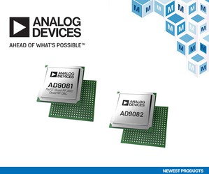 貿澤電子(Mouser)即日起供貨Analog Devices的AD9081混合訊號前端(MxFE)和AD9082 MxFE。
