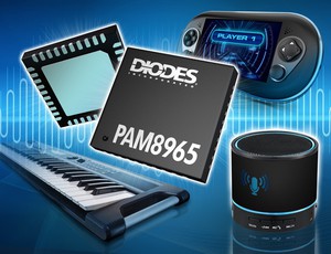 Diodes 公司推出高效率 D 類立體聲音訊放大器可節省電池電量,同時提供高音質。
