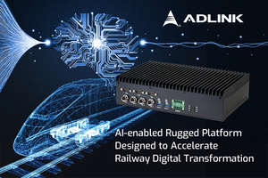 凌華科技新品AVA-RAGX AI軌道交通專用AI平台搭載最新一代NVIDIA Jetson AGX Xavier模組,提供高密度運算與I/O彈性配置,適用於嚴苛環境下空間有限之邊緣應用。