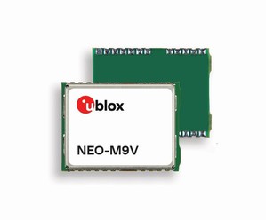 u-blox推出GNSS接收器NEO-M9V,使用惯性感测器达到可靠的公尺等级GNSS精准度有助于降低车队管理应用的耗油程度。