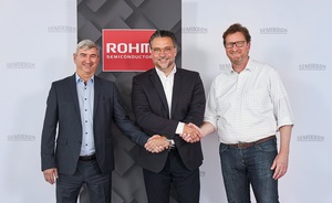 合作儀式留影,SEMIKRON CEO兼CTO Karl-Heinz Gaubatz先生(左),ROHM德國公司社長 Wolfram Harnack(中),SEMIKRON CSO Peter Sontheimer先生(右)
