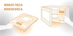BS82C16CA及BS82D20CA產品系列適合需求LCD/LED顯示的觸控應用,如電磁爐、微波爐、電暖桌等。