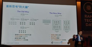 Akamai大中華區資深技術顧問王明輝說明,Akamai CDN、AAP、Guardicore 微分段解決方案如何為企業資安超前部署。(攝影:陳復霞)
