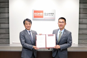 羅姆董事長 松本功(圖左)、基本半導體總經理 和巍巍(圖右)出席簽約儀式
