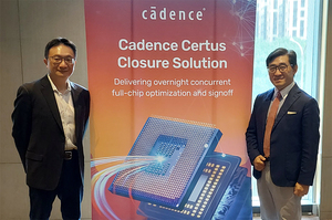 Cadence数位与签核事业群的滕晋厌(Chin-Chi Teng)博士(左);台湾区总经理宋?安(Brian Sung)