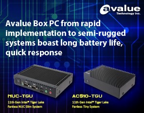 安勤半工控NUC-TGU和可快速導入的ACS10-TGU box PC體積輕薄高擴充彈性、回應力快速、傳輸高速穩定,能隨時隨地配置。