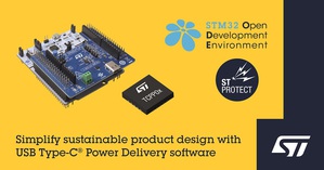 意法半導體推出支援STM32微控制器的USB Type-C Power Delivery軟體,簡化永續產品設計