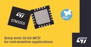 STM32C0系列微控制器讓具成本考量的8位元應用同享32位元的性能,現已量產並可出貨,其享10年產品壽命保障。