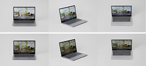 整合新設計系統組件的筆記型電腦(上圖)與現有筆記型電腦(下圖)的亮度和視角比較。(source:DNP)