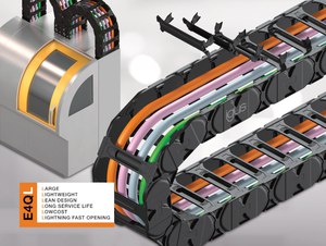 新型 E4Q.64L在中等负载应用(如工具机)方面,具有强度高、使用寿命长和重量轻的特点。(source:igus GmbH)