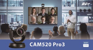 圓展科技推出AVer CAM520 Pro3視訊會議攝影機,獲得Zoom的官方硬體認證。