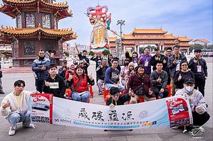 南台科大机械系举办「感测器原理与应用」课程,於正统鹿耳门圣母庙办理课程成果展合影。