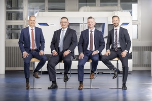 STUDER管理團隊由左至右依序為:Jens Bleher–CEO,Stephan Stoll–COO,Daniel Huber–CTO,Sandro Bottazzo–CSO