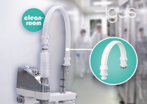 igus推出用於無塵室SCARA機器人的新型供能系統:無塵室 SCARA 電纜保護解決方案可確保低發塵能量供應,即使在高動態運動中亦是如此。(source:igus GmbH)
