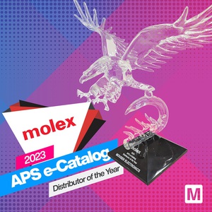 貿澤電子(Mouser)宣佈公司連續第六年獲Molex頒發年度亞太區(APS)電子型錄代理商大獎。