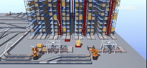 廣運機械採用Emulate3D數位分身模擬軟體,動態模擬廠房運作流程,以模擬與仿真技術實現最佳化成本效益。