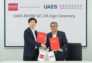 UAES副總經理 郭曉潞(右)、
ROHM執行董事 功率元件事業本部 本部長 野間 亞樹(左)