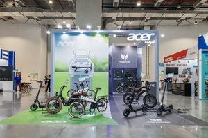 圖一為倚天酷碁台北國際自行車展亮相智慧移動新品,圖二為Predator eNomad-R 胖胎電輔車,推出專屬個性化配件。