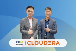 左起朋昶數位科技總經理徐書揚、Cloudera 東南亞以及台灣區域業務副總裁林偉智