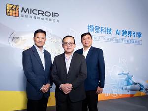 擷發科技董事長楊健盟 (圖中)、技術長吳展良 (圖右) 與業務副總王俊凱 (圖左) 發表CAPS與CATS雙引擎策略新成果。跨平台 AI 軟體服務 CAPS整合兩大核心能力:Edge AI 解決方案與專案型 AI 系統平台。